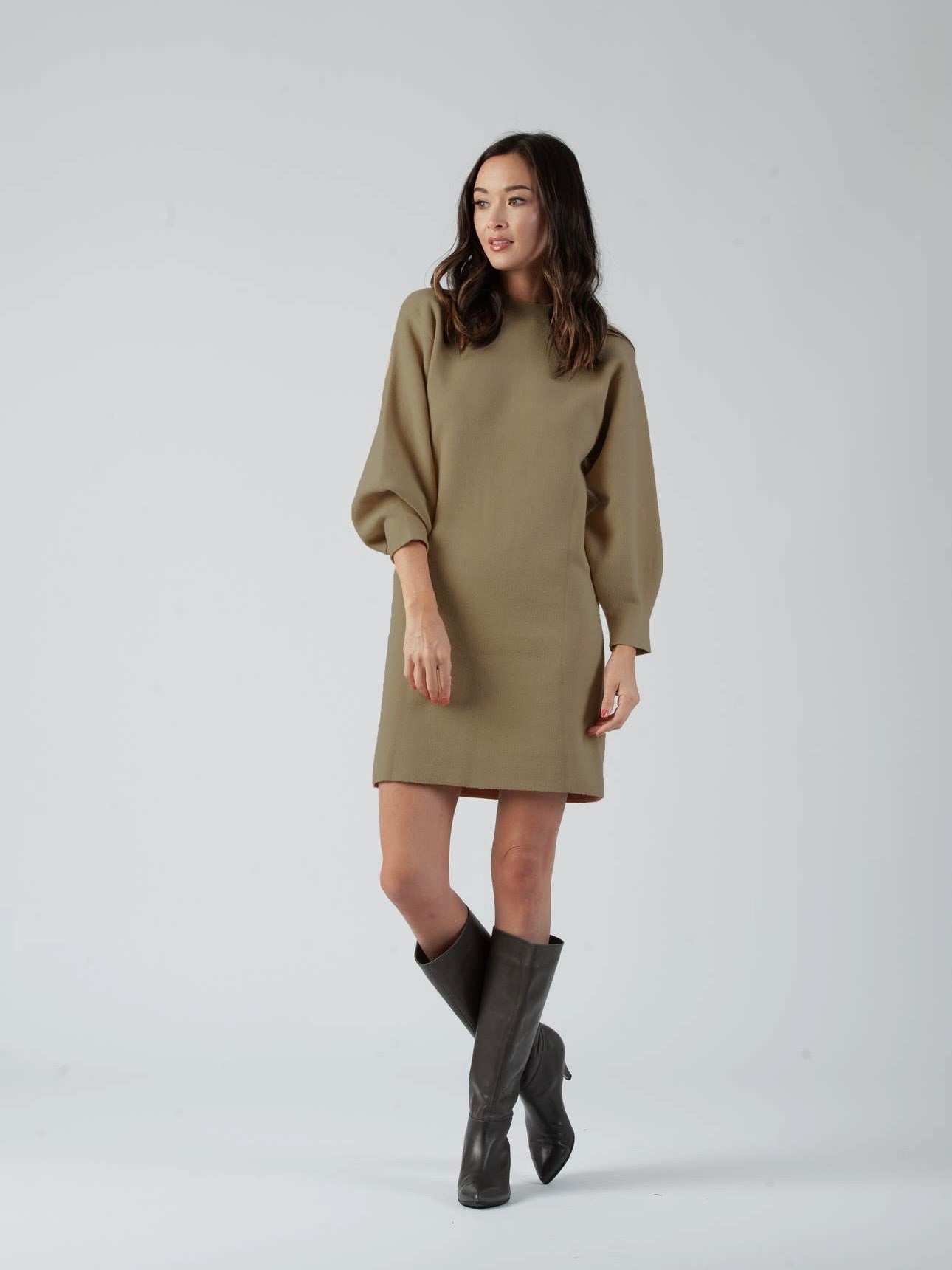 MIRANDA Bubble Sleeve Sweater Dress Ryhan Boutique